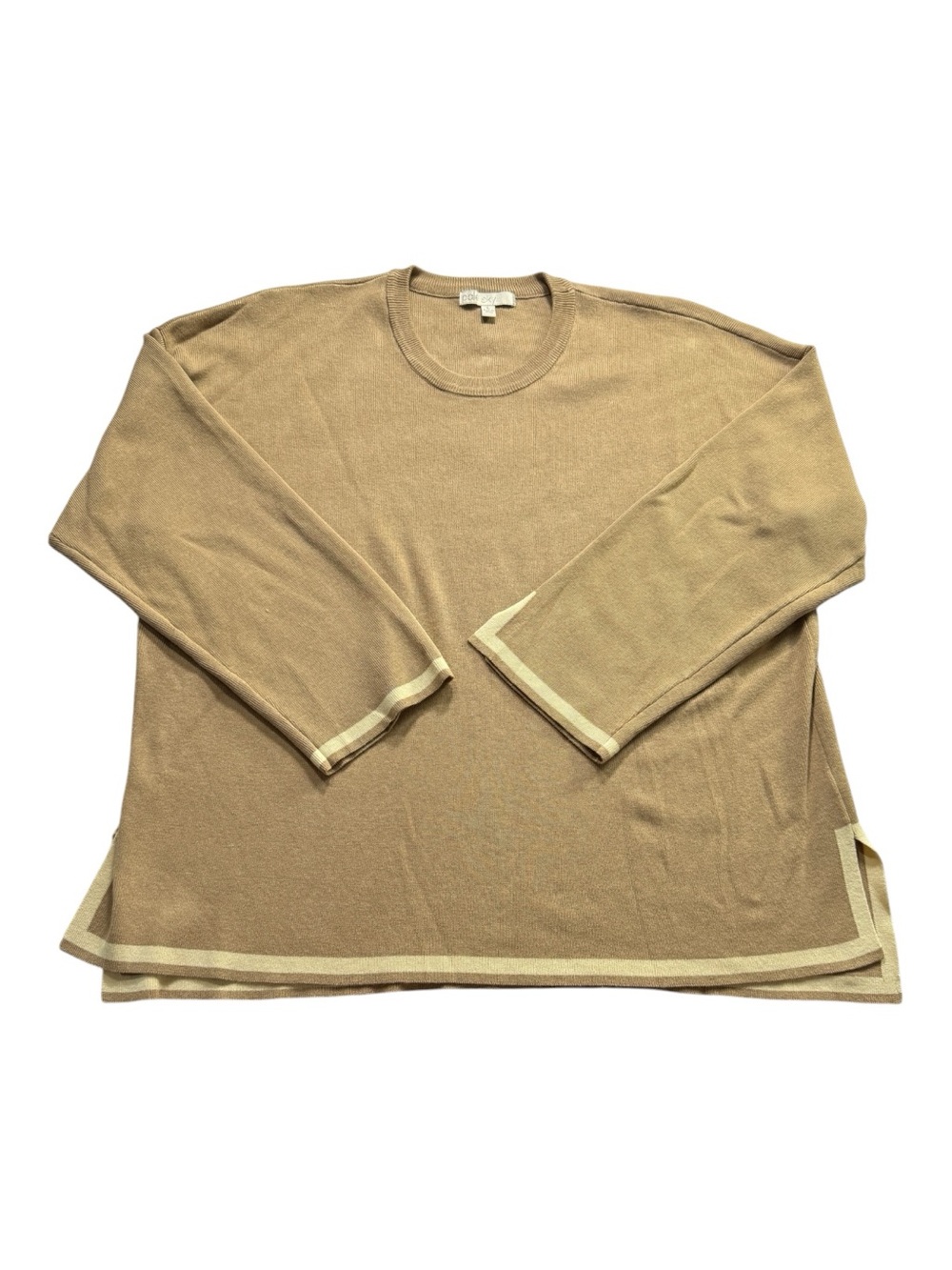 Pale Sky Lightweight Knit Sweater Top Women’s Size Large Neutral Beige